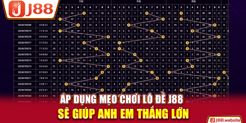 Áp dụng mẹo chơi lô đề J88 sẽ giúp anh em thắng lớn